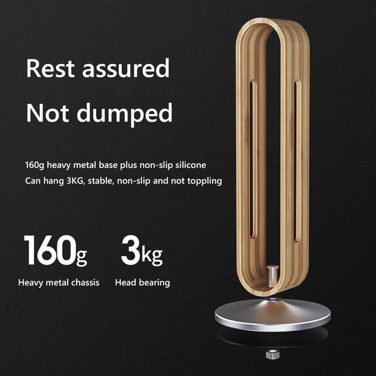 Bamboo Aluminum Headphone Stand