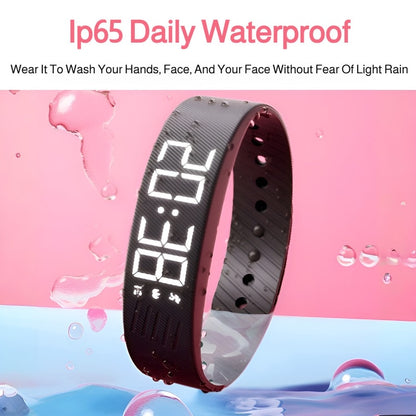 VibeTrack Silent Alarm Fitness Watch with Pedometer for Students & Active Lifestyles