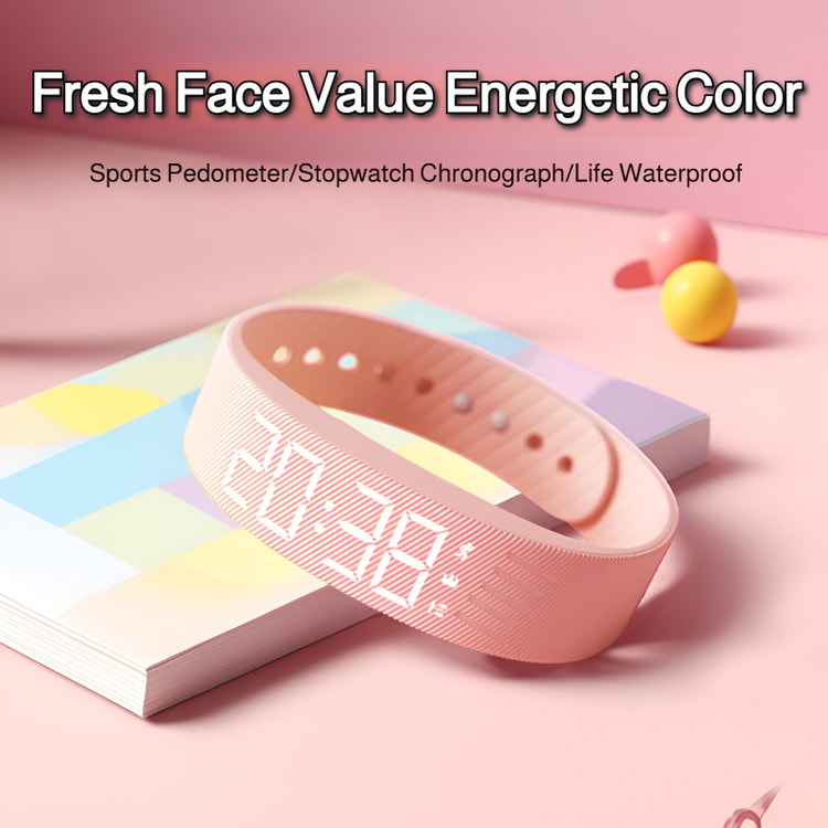 VibeTrack Silent Alarm Fitness Watch with Pedometer for Students & Active Lifestyles