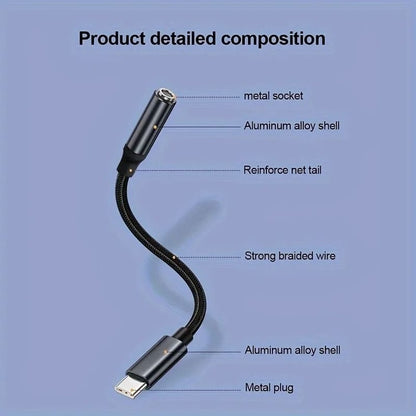 Type-C to 3.5mm Headphone Adapter