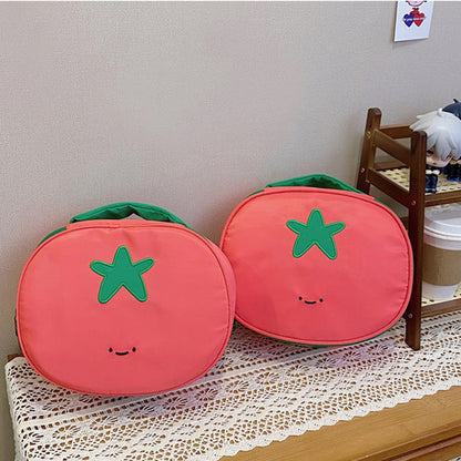 Tomato Shaped Makeup Bag – Waterproof Nylon Cosmetic & Toiletry Organizer