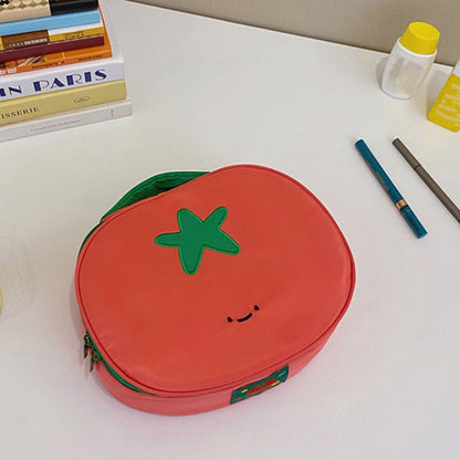 Tomato Shaped Makeup Bag – Waterproof Nylon Cosmetic & Toiletry Organizer