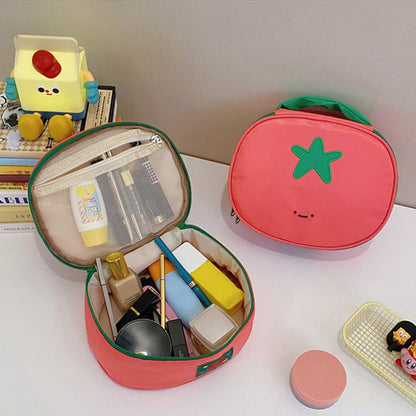 Tomato Shaped Makeup Bag – Waterproof Nylon Cosmetic & Toiletry Organizer