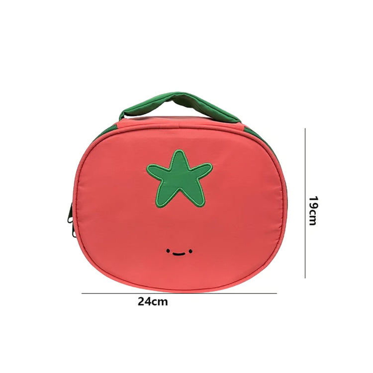 Tomato Shaped Makeup Bag – Waterproof Nylon Cosmetic & Toiletry Organizer