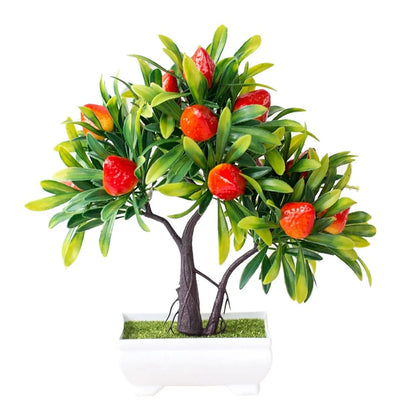 Orange Tree Bonsai: Artificial Office & Home Decor