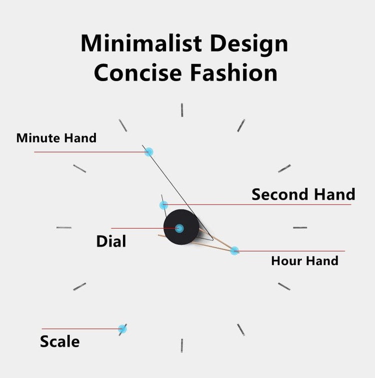 DIY Minimalist Wall Clock Modern Home Decor